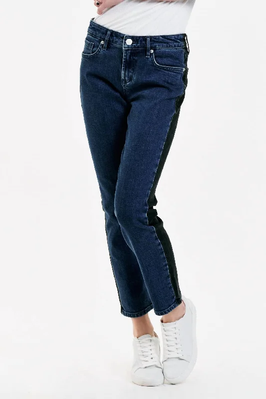 Women's Embroidered Pants-Blaire High Rise Ankle Slim Straight Jeans In Mood