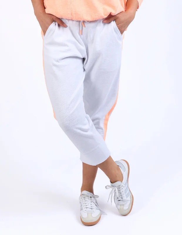 Women's Skirted Pants-Brunch Pant White/Orange Tape