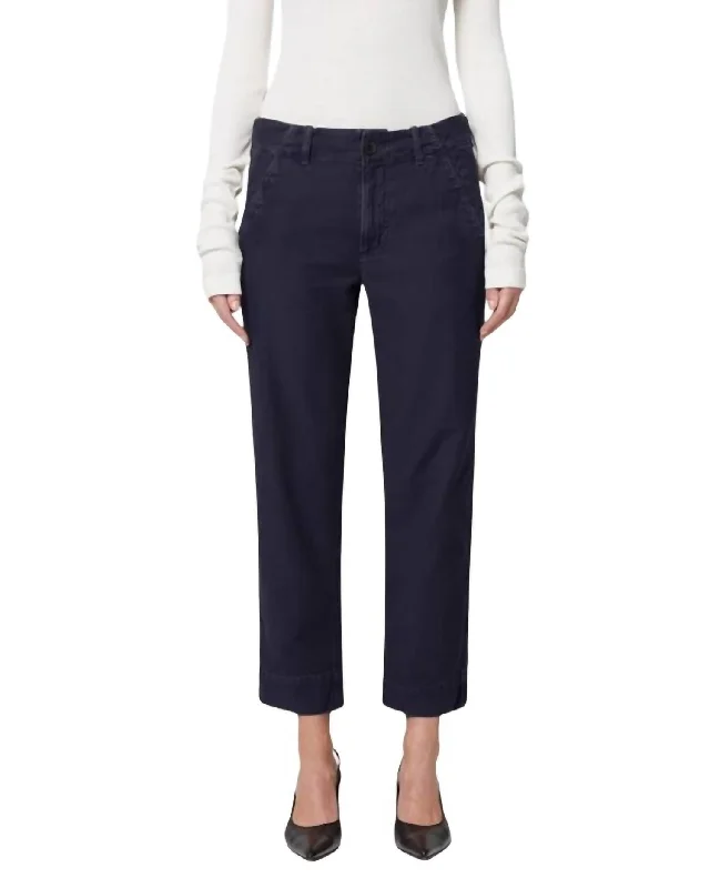 Women's Date Night Pants-Carter Utility Pant In True Navy