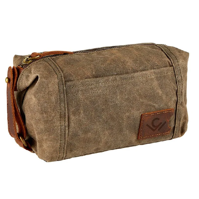 Women's Insulated Pants-Cole Wheeler Waxed Canvas Dopp Kit Bag