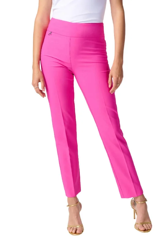 Women's Cool Pants-Cropped Pleated Pants In Ultra Pink