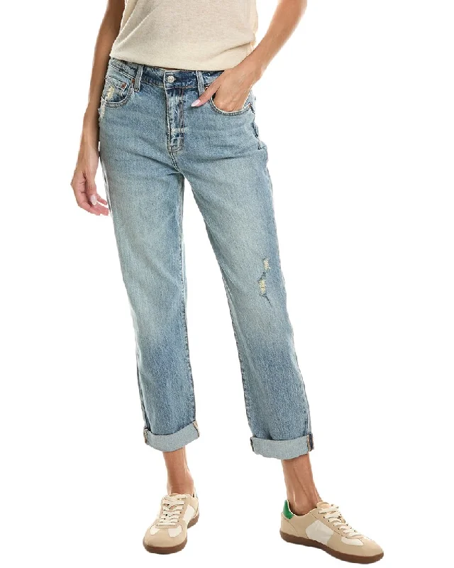 Women's Petite Pants-DAZE DENIM The It Girl Slouch Boyfriend Jean