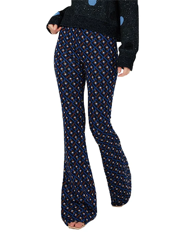 Women's Shimmer Pants-Diane von Furstenberg Greg Wool-Blend Pant