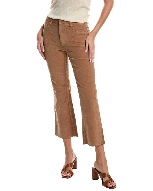 Women's Ribbed Pants-DL1961 Bridget Boot Teddy Taupe High-Rise Instasculpt Crop Jean