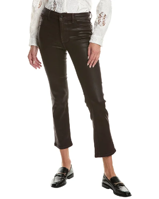 Women's Metallic Pants-DL1961 Mara Straight Aubergine Mid-Rise Instasculpt Ankle Cut Jean