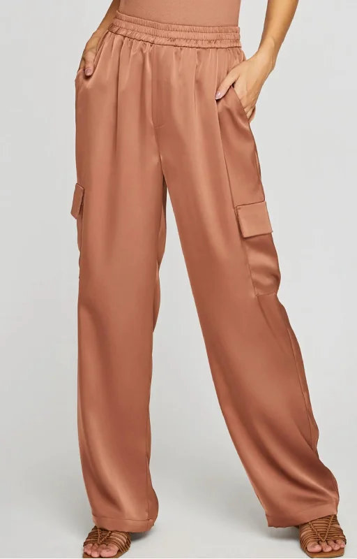 Women's Elastic Waist Pants-Emmett Pant In Chai