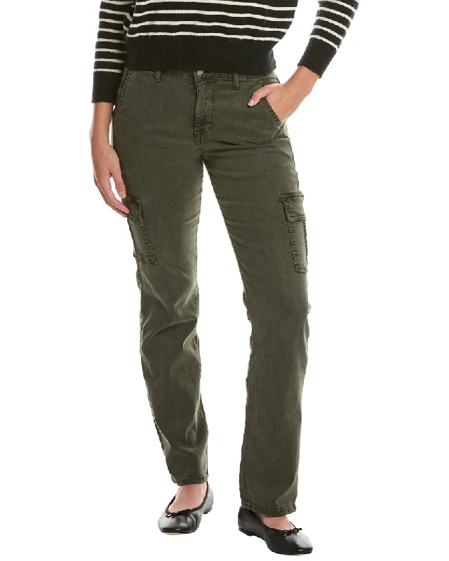 Women's Jewel Tone Pants-Fidelity Denim Panther Deep Sage Cargo Jean