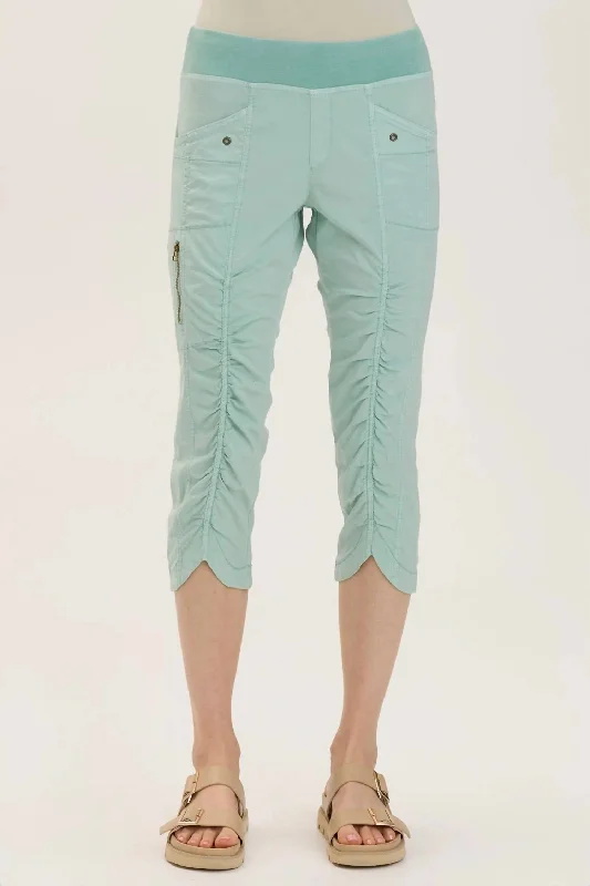 Women's Midi Pants-Iris Crop Pants In Aquifer Pigment