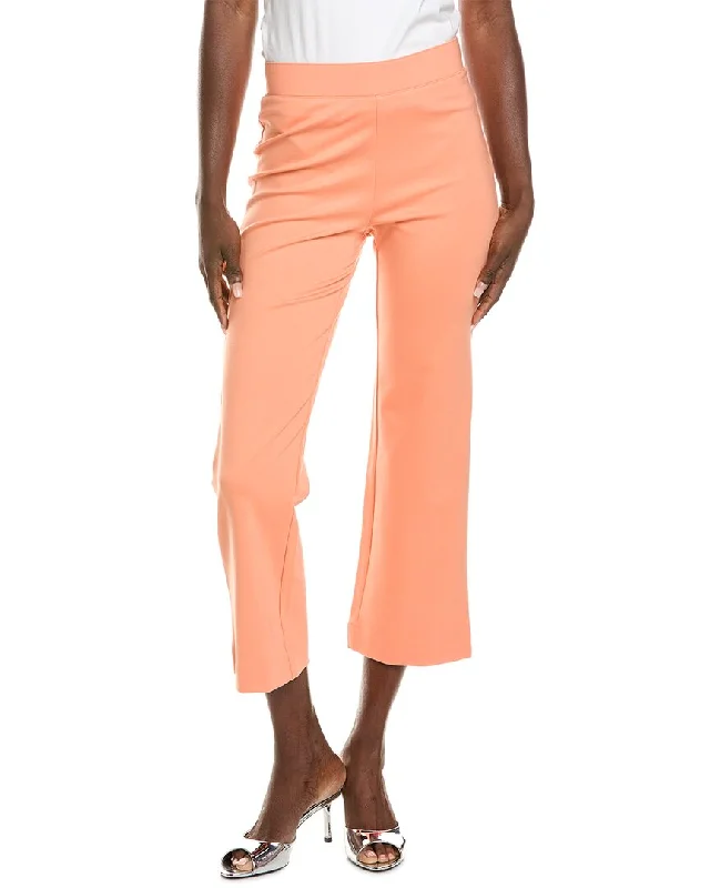 Women's High Rise Pants-Isaac Mizrahi Cropped Kick Flare Pant