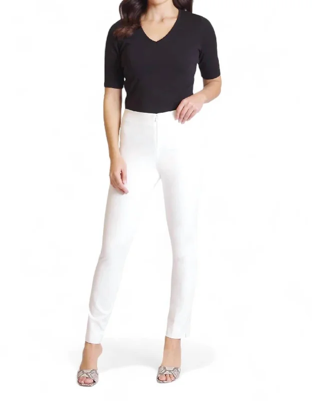 Women's Fleece Pants-Jasmine Pant In White