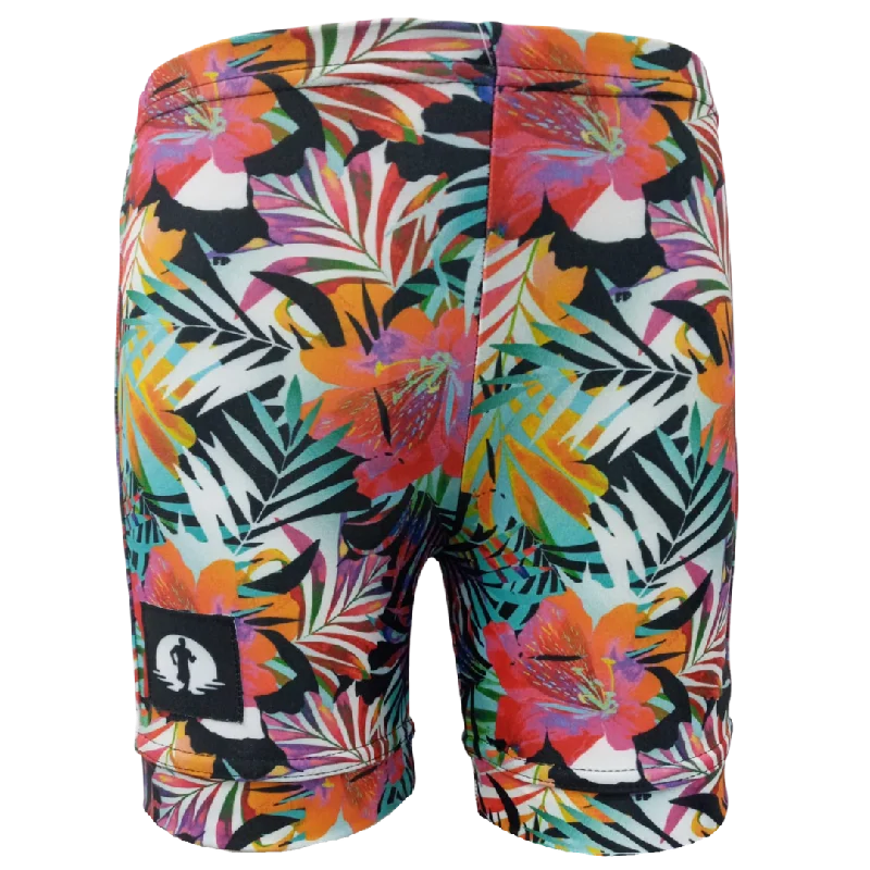 Women's Tribal Print Pants-Kids Funky Pants - Hibiscus Brights