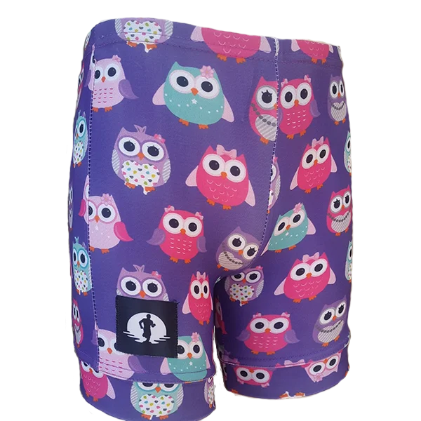 Women's Ankle Pants-Kids Funky Pants - Owls