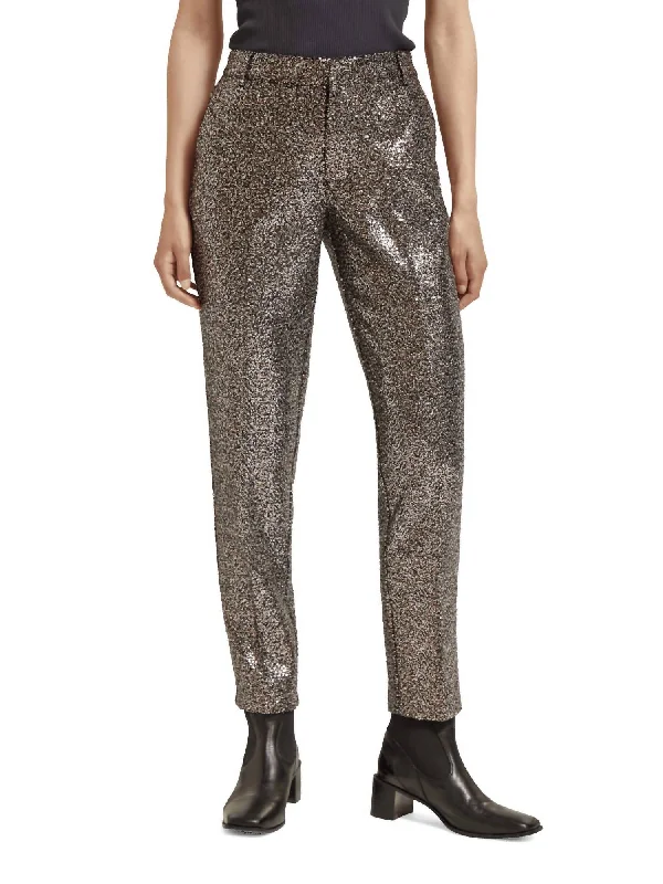 Women's Insulated Pants-Lowry Sequined Slim Pant In Midnight