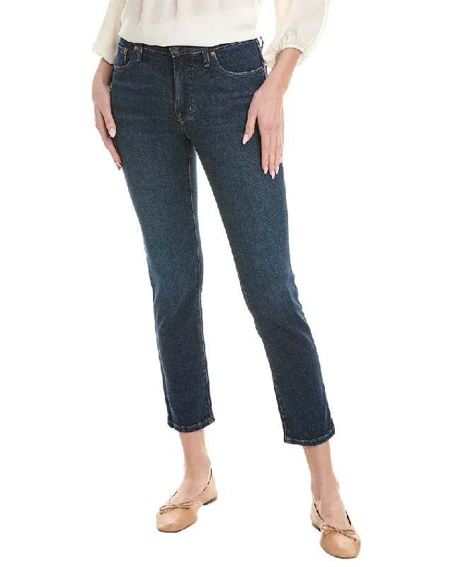 Women's Casual Pants-Madewell The Perfect Dark Wash Ankle Jean