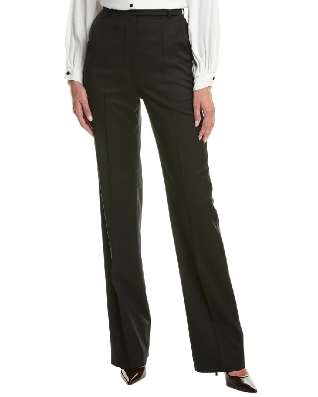 Women's Bell Bottom Pants-Max Mara Nelson Wool Trouser