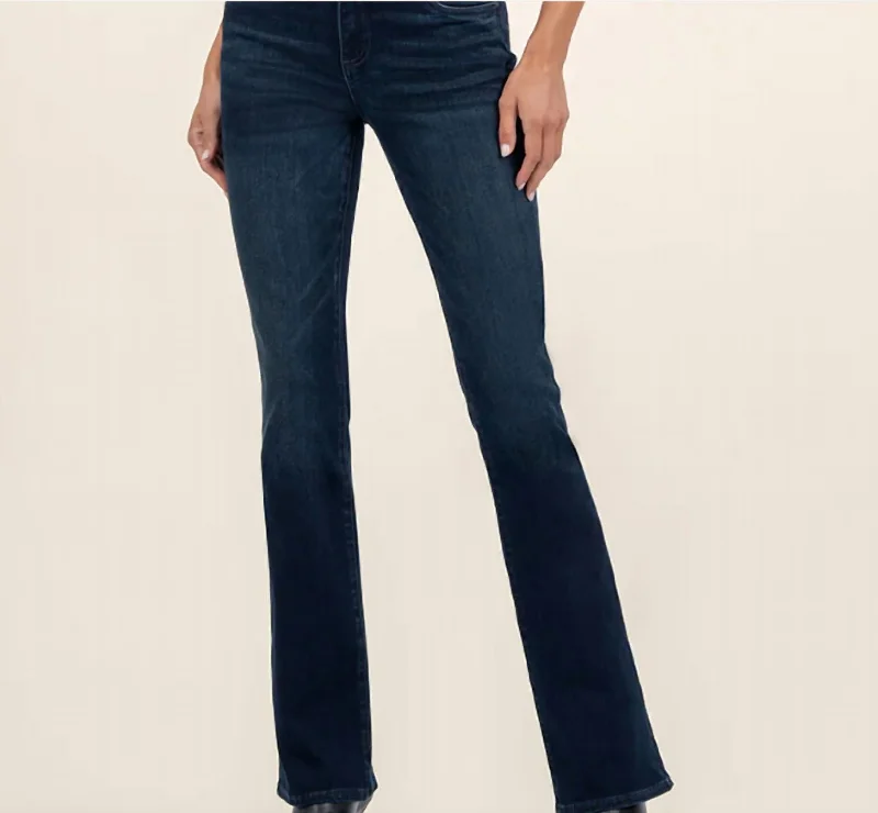 Women's Pull-On Pants-Natalie Mid Rise Bootcut In Leading W/euro Base Wash