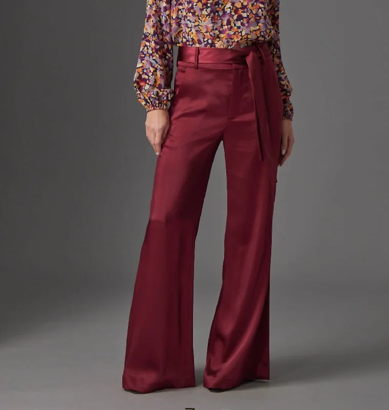 Women's Concert Pants-Oaklyn Pant In Burgundy