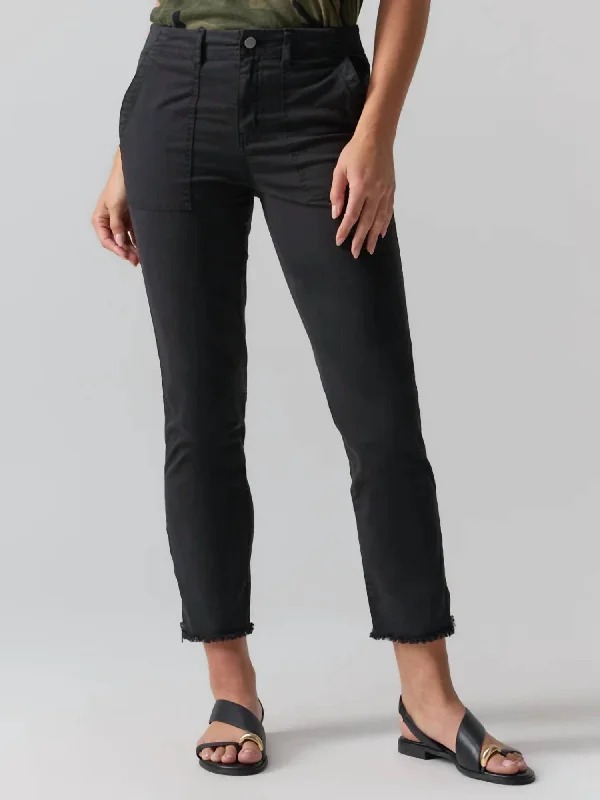 Women's Drawcord Pants-Peace Maker Pant In Black