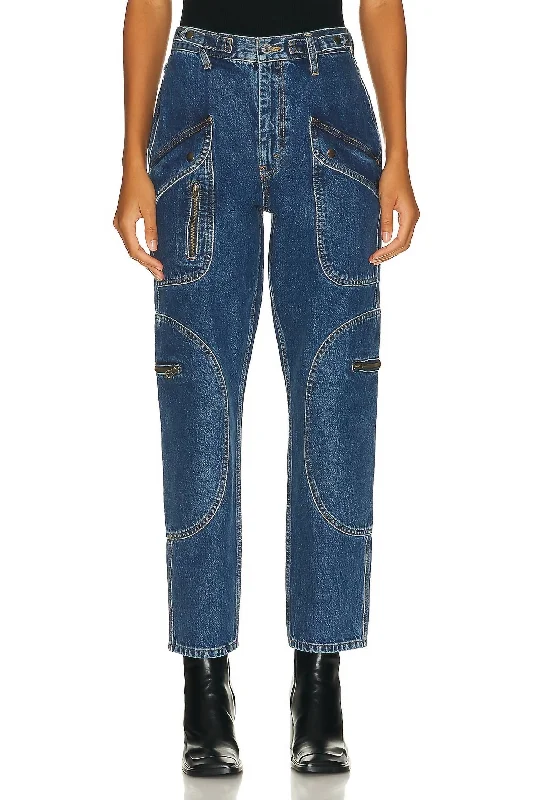 Women's Medium Wash Pants-Racer Taper Jean In Speedway