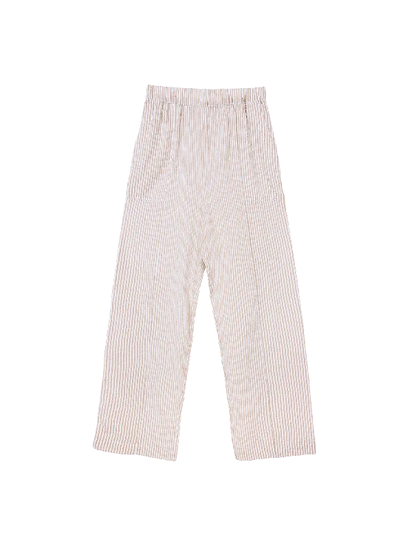 Women's Double Stripe Pants-Relaxed Pants (Hay)