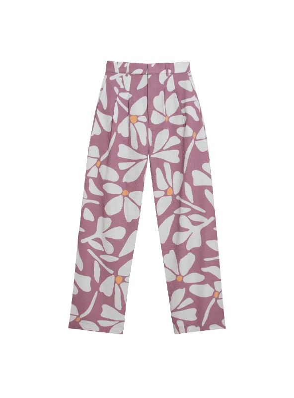 Women's Everyday Pants-Resort Pants (Seersucker Field Taffy)