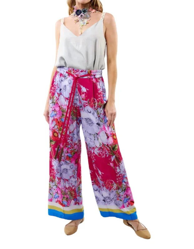 Women's Plaid Pants-Starletta Pants In Fuchsia