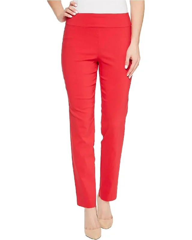 Women's Festival Pants-Straight Leg Pants In Red