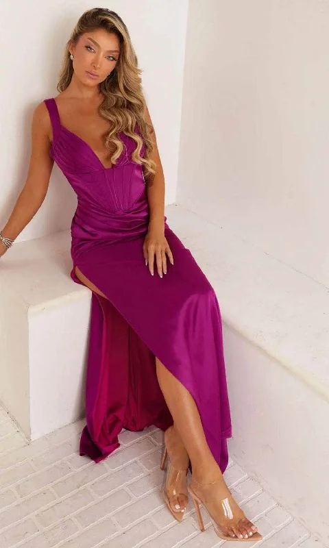 Women's Empire Waist Evening Gowns-Terani Couture 241P2018 - Pleated Sleeveless Prom Dress